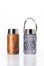 "Foodie"  An insulated lunch container & carry cover 750ml stainless steel - Koru print
